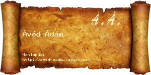 Ávéd Ádám névjegykártya